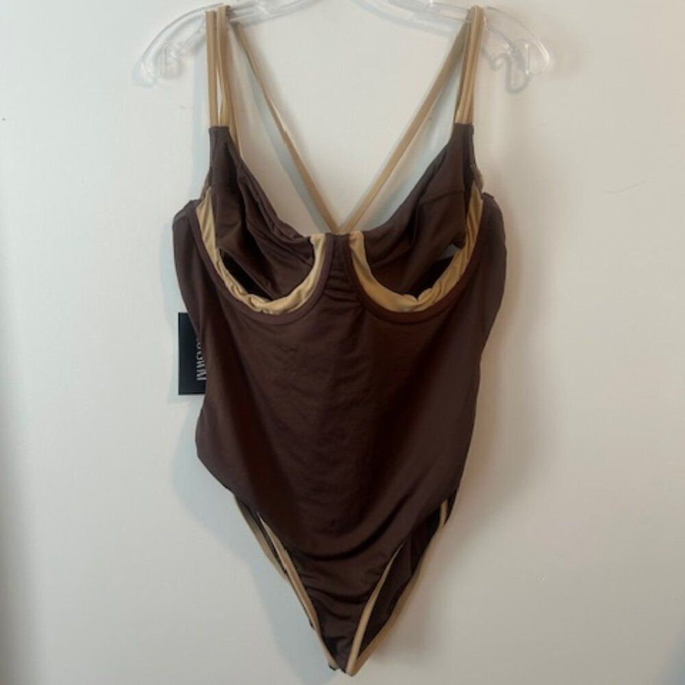 ICON Brown Hollis Swimsuit, size XXL